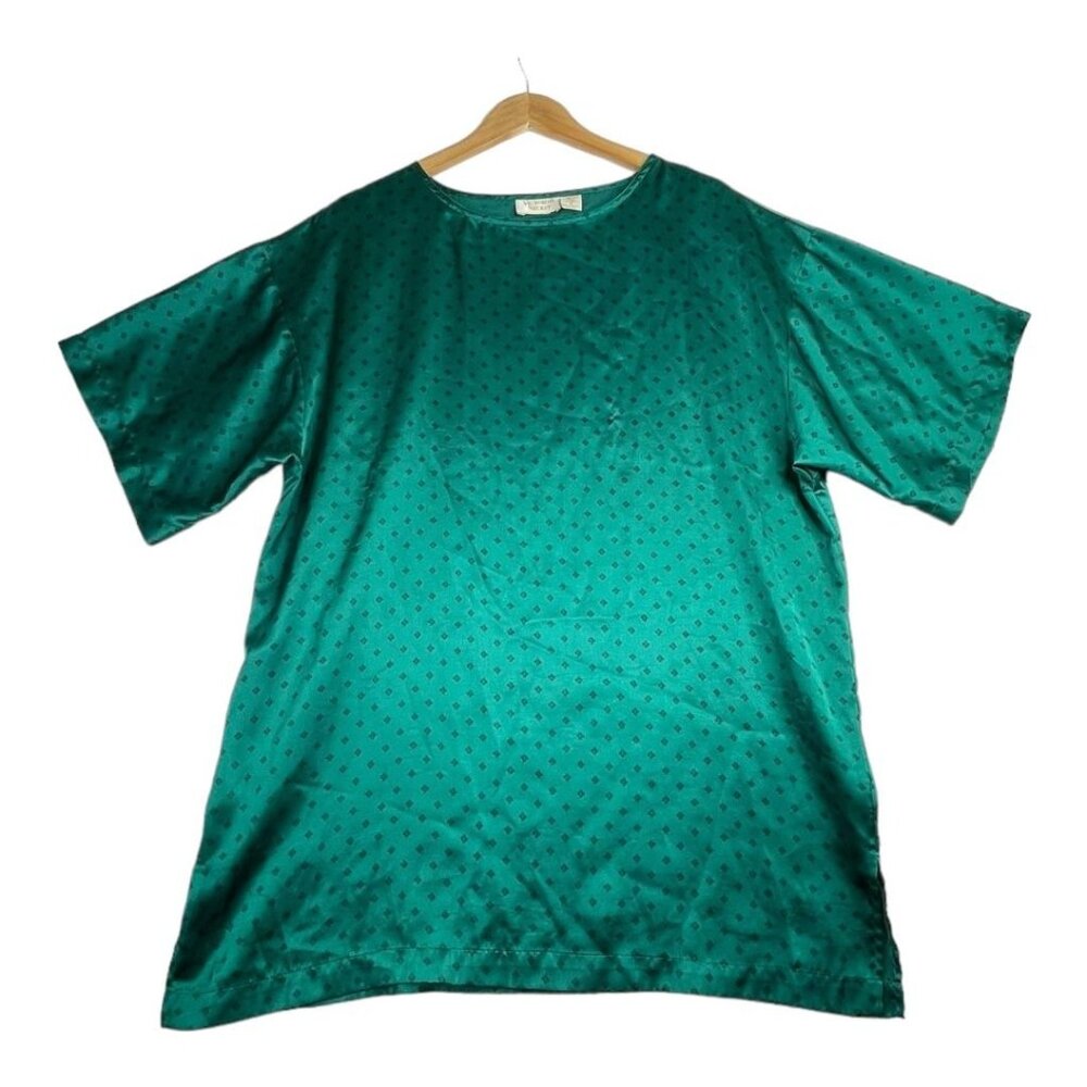 Victorias Secret Vintage Sleep Shirt size Medium‎ Green AS IS